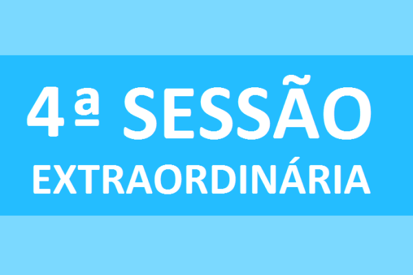 PAUTA 4ª SESSÃO EXTRAORDINÁRIA