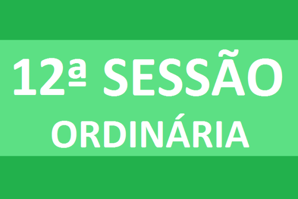 PAUTA 12ª SESSÃO ORDINÁRIA DE 2020