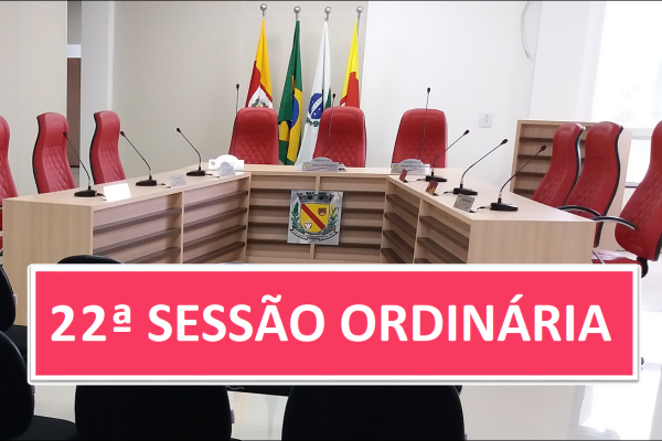 PAUTA 22ª SESSÃO ORDINÁRIA DE 2026