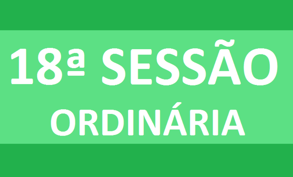 PAUTA 18ª SESSÃO ORDINÁRIA