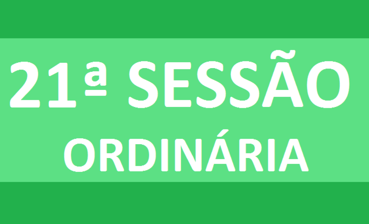 PAUTA 21ª SESSÃO ORDINÁRIA DE 2020