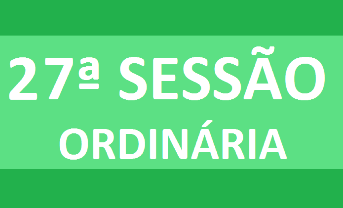 PAUTA 27ª SESSÃO ORDINÁRIA DE 2020